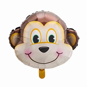 Mini Medium Large Size Animal Head Helium Foil Balloon Cartoon Animal Shape Birthday Party Balloon