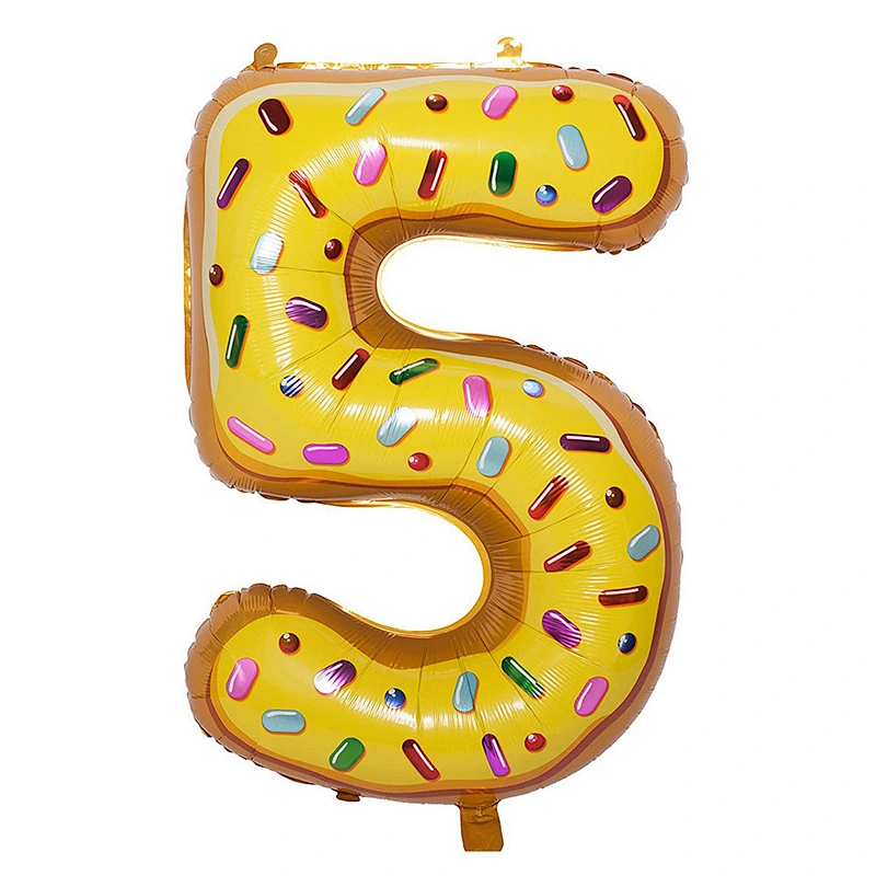 30 Inch Donut Number Helium Foil Balloons Baby Shower Birthday Party Decoration Globos