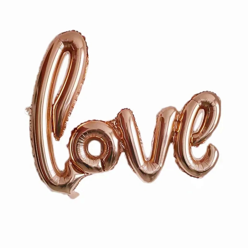 Hot Sale Wedding Decoration Balloons Large Size 40 Inches Conjoined Love Letters Foil Balloon