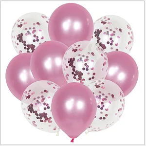 Hot Selling Multi Colors Confetti latex globos 10pcs 12 inches Set Wedding birthday Party Baby shower Latex Balloon