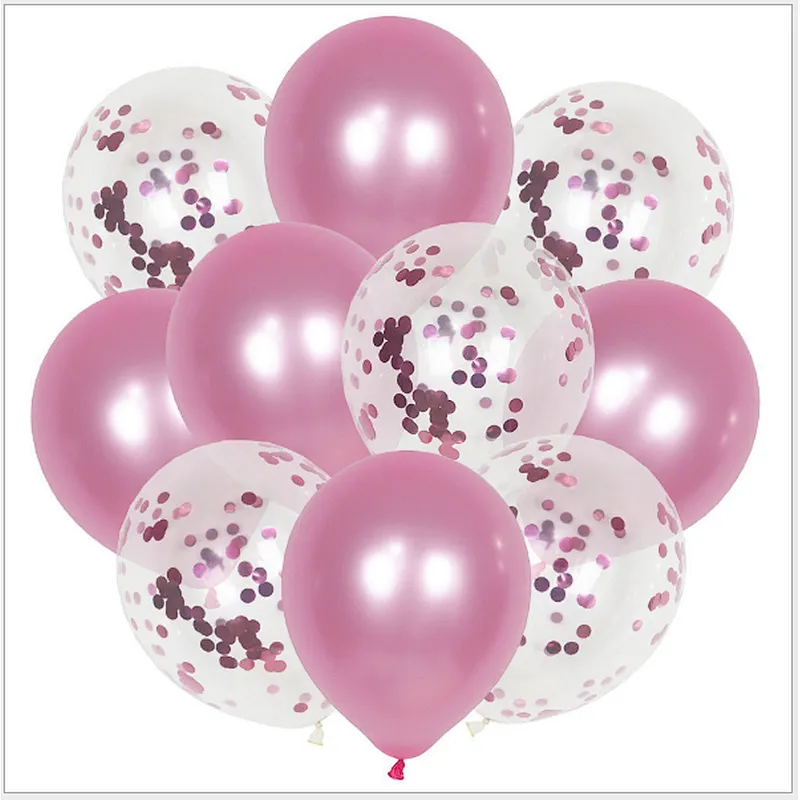 Hot Selling Multi Colors Confetti latex globos 10pcs 12 inches Set Wedding birthday Party Baby shower Latex Balloon