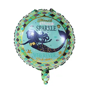 New Arrive 18inch Mermaid Foil Balloon For Baby shower Kids Birthday Party Decoration