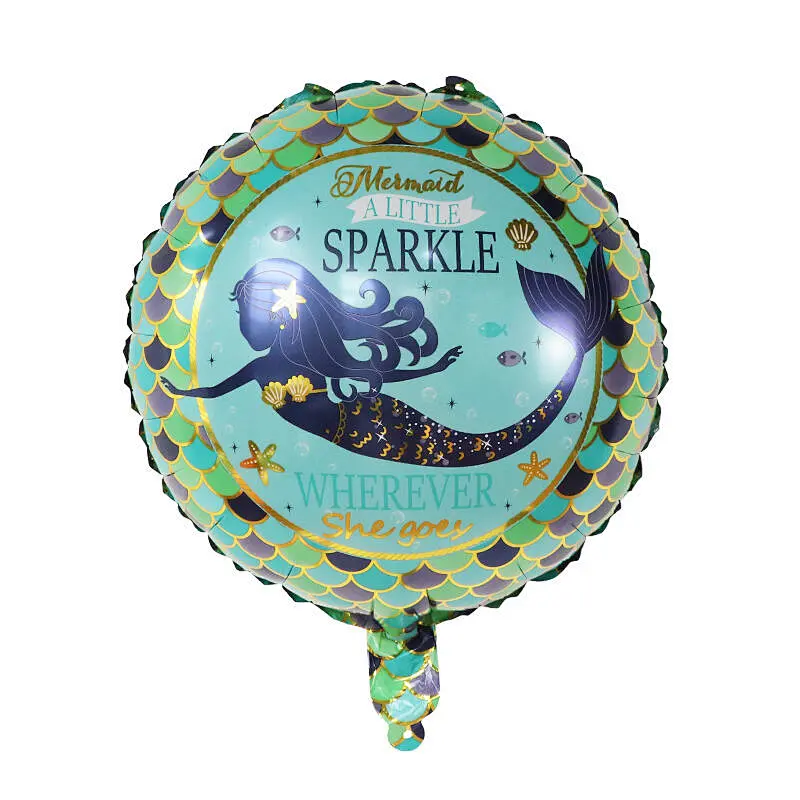 New Arrive 18inch Mermaid Foil Balloon For Baby shower Kids Birthday Party Decoration