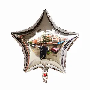 18 inch pure color five-pointed star helium foil balloons wedding party decoration star globos logo custom ballons wholesale