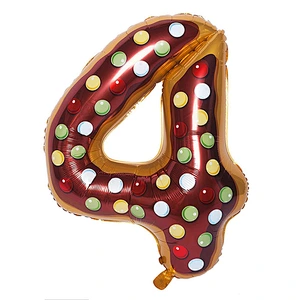 30 Inch Donut Number Helium Foil Balloons Baby Shower Birthday Party Decoration Globos