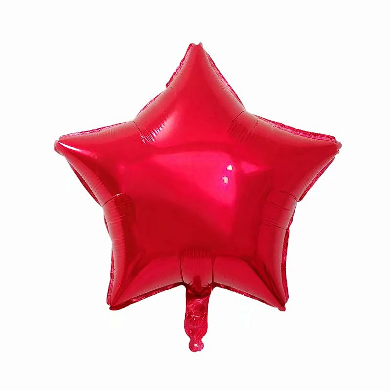 18 inch pure color five-pointed star helium foil balloons wedding party decoration star globos logo custom ballons wholesale