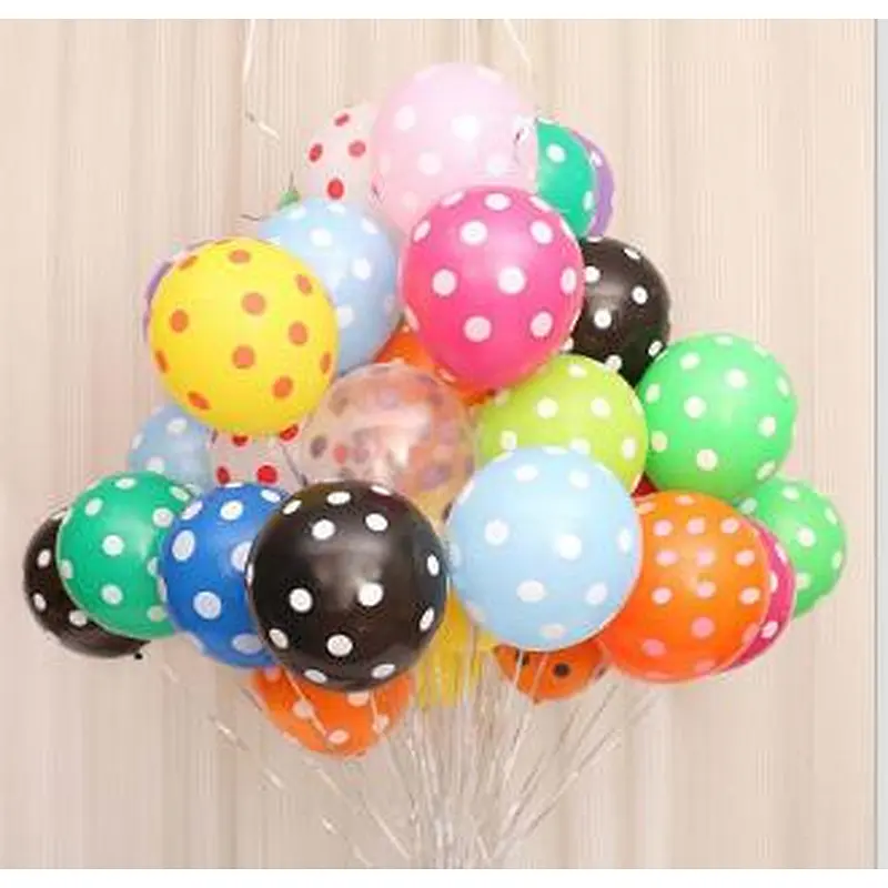 Wholesale New Design 12 Inch 2.8g Transparent Polka Dot Party Decoration Latex Balloon