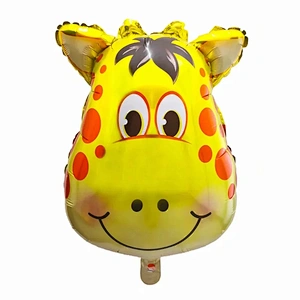 Mini Medium Large Size Animal Head Helium Foil Balloon Cartoon Animal Shape Birthday Party Balloon