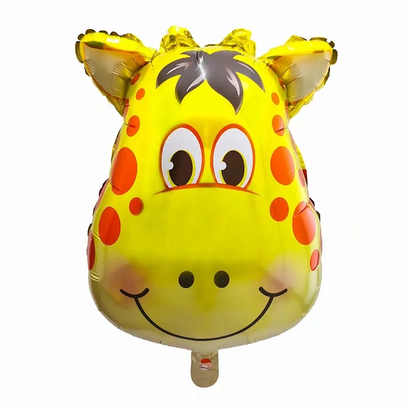 Mini Medium Large Size Animal Head Helium Foil Balloon Cartoon Animal Shape Birthday Party Balloon