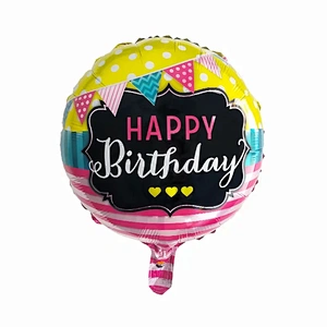 18 inch happy birthday globos aluminum foil helium mylar balloon wholesale children's birthday party decoration balloon supplies