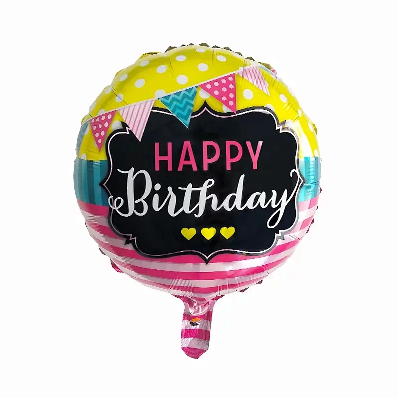 18 inch happy birthday globos aluminum foil helium mylar balloon wholesale children's birthday party decoration balloon supplies