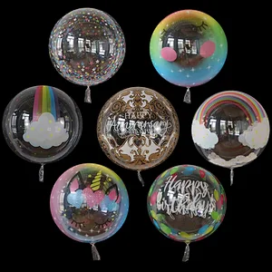 New Arrival Transparent Printed 20 Inch Bobo Balloons For Birthday Party Anniversary Party Decoration Supplies