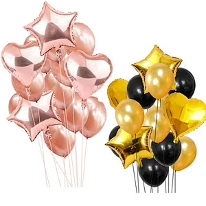 Wholesale 18inch Rose Gold Foil Balloon 12inch Latex Balloon Set Birthday Wedding Party Decoration Promotion Gifts