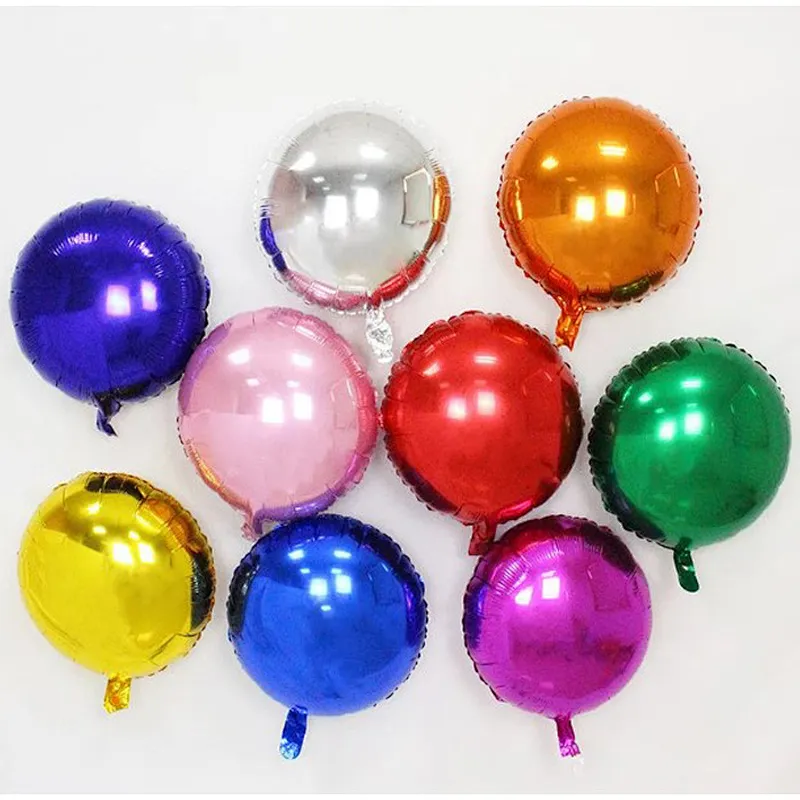 18inch pure soild color round helium aluminum foil balloon Valentine's Day wedding birthday party globos decoration
