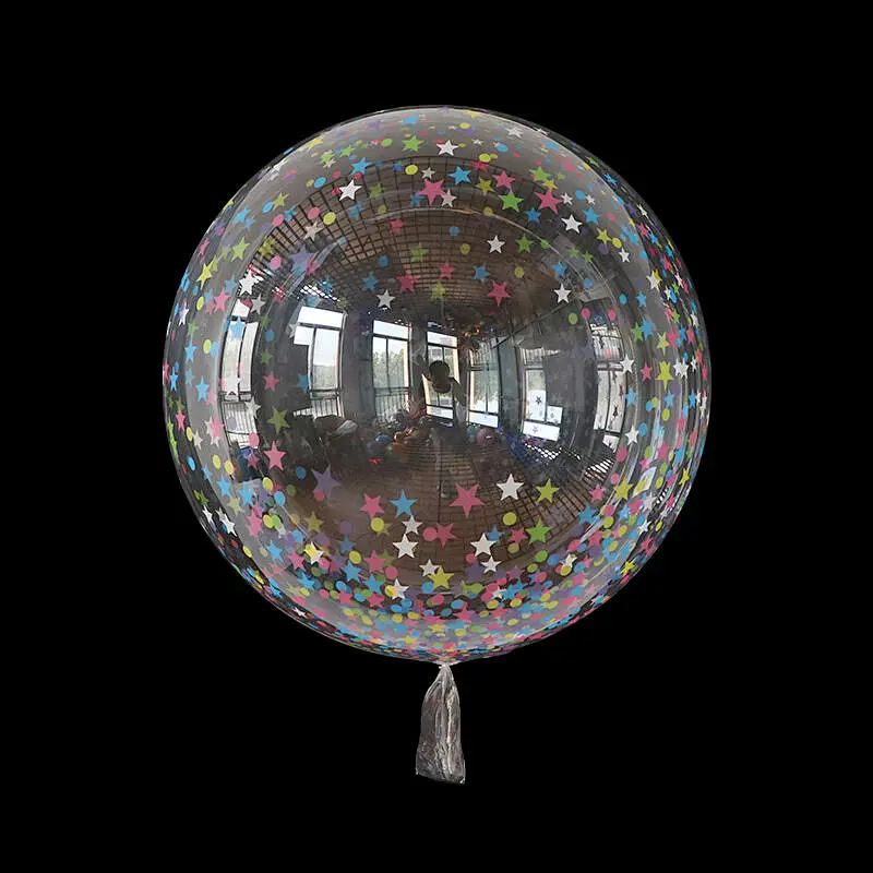 New Arrive Design 20inch Unicorn Print PVC Bubble Bobo Balloon  for Baby Girl Happy Birthday  Party Decoration