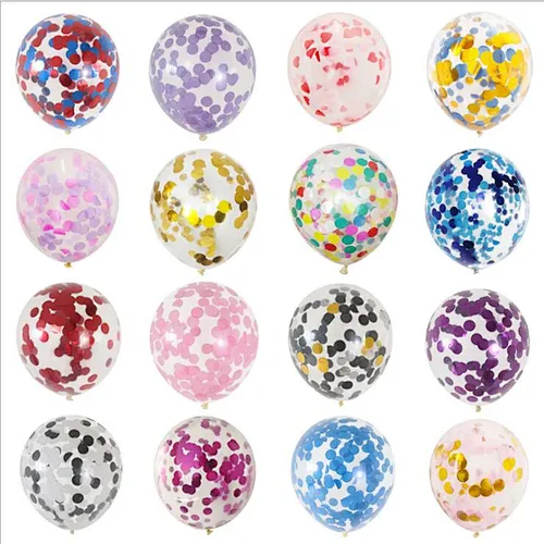 12inch 18inch 36inch latex balloon fill with confetti balloon transparent confetti balloon for Wedding Birthday Party