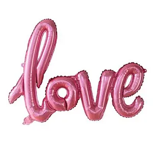 Hot Sale Wedding Decoration Balloons Large Size 40 Inches Conjoined Love Letters Foil Balloon