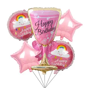 Large Champagne Whiskey Bottle Aluminum Foil Balloon Birthday Party Use For Bachelor Party Foil Balloon Set