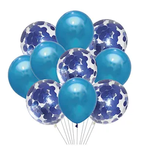 Amazon Hot Sale New Design Latex Balloon Set 12 Inch Sequin Balloon Solid Color Latex Ballon 10pcs Set