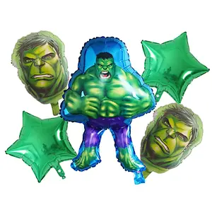 5pcs/ Cartoon Spiderman/Mario/Teenage Mutant Ninja Turtles Foil balloon For Baby Boy Birthday Party Decoration