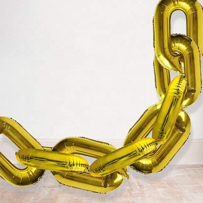 Hot Sale DIY Party Decoration Balloons Gold Silver Globos Chain Link Number 0 Foil Balloons For Birthday Wedding Party Decoration
