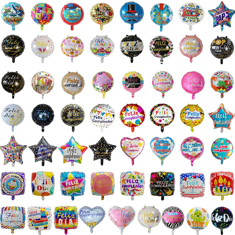 18 inch Spanish globos aluminum foil balloon feliz dia te amo I love you balloon birthday wedding party decoration wholesale