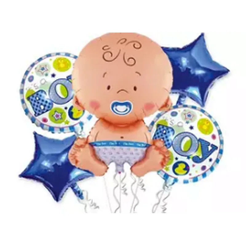 Baby Girl or Boy Birthday Party Decoration Balloon Baby Shower Baptism 18 Inch Foil Balloon Set