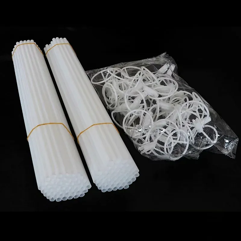 Wholesale cheap white plastic balloon cup holder stand stick with base balloon accessories for foil balloon