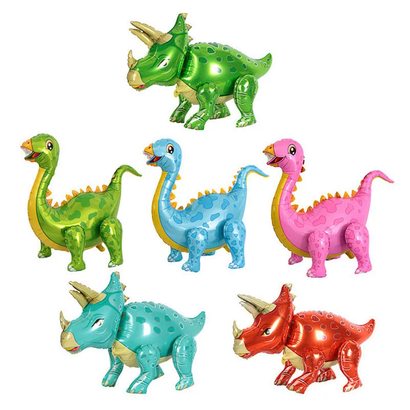 New designs 3D Dinosaur Foil Balloons Tyrannosaurus Triceratops Pterosaur Tyrannosaurus Balloon cartoon for boy birthday party