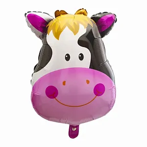 Animal Head Aluminum Foil Balloon Tiger Lion Monkey Children's Birthday Balloons Party Decoration Animal Balloon
