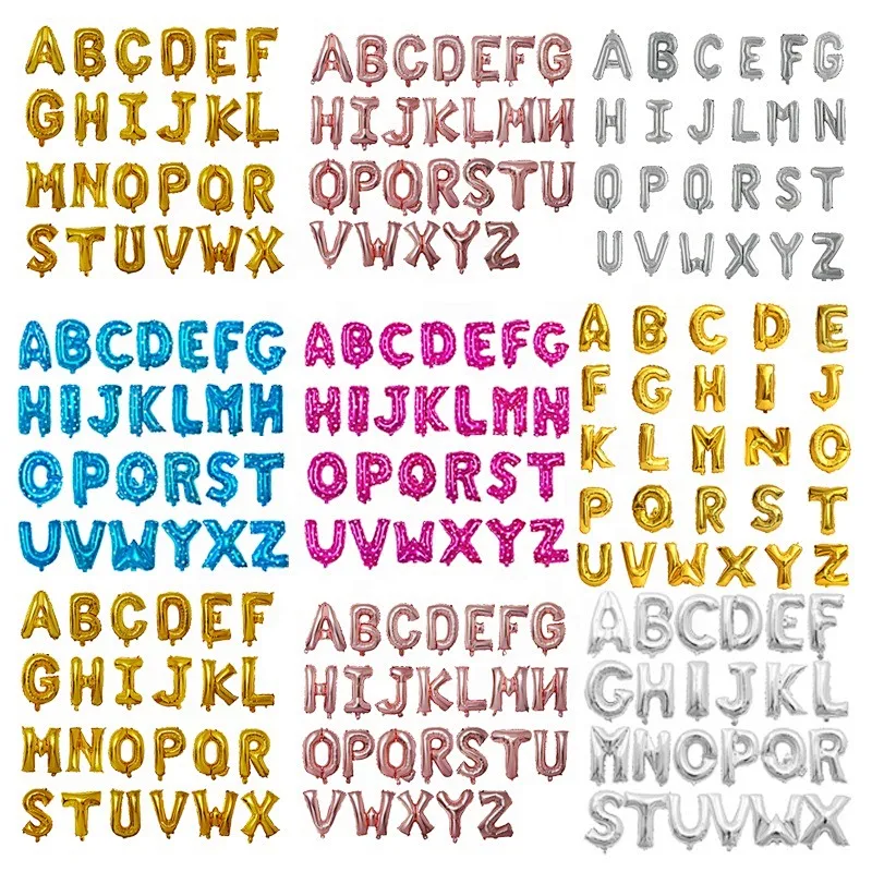 16 Inch 32 Inch 40Inch Foil Letter Balloon figures alphabet balloons happy birthday party For Party Decoration