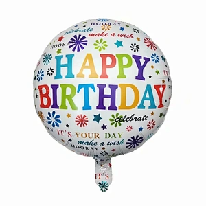 18 inch happy birthday globos aluminum foil helium mylar balloon wholesale children's birthday party decoration balloon supplies