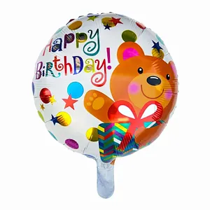 18 inch happy birthday globos aluminum foil helium mylar balloon wholesale children's birthday party decoration balloon supplies
