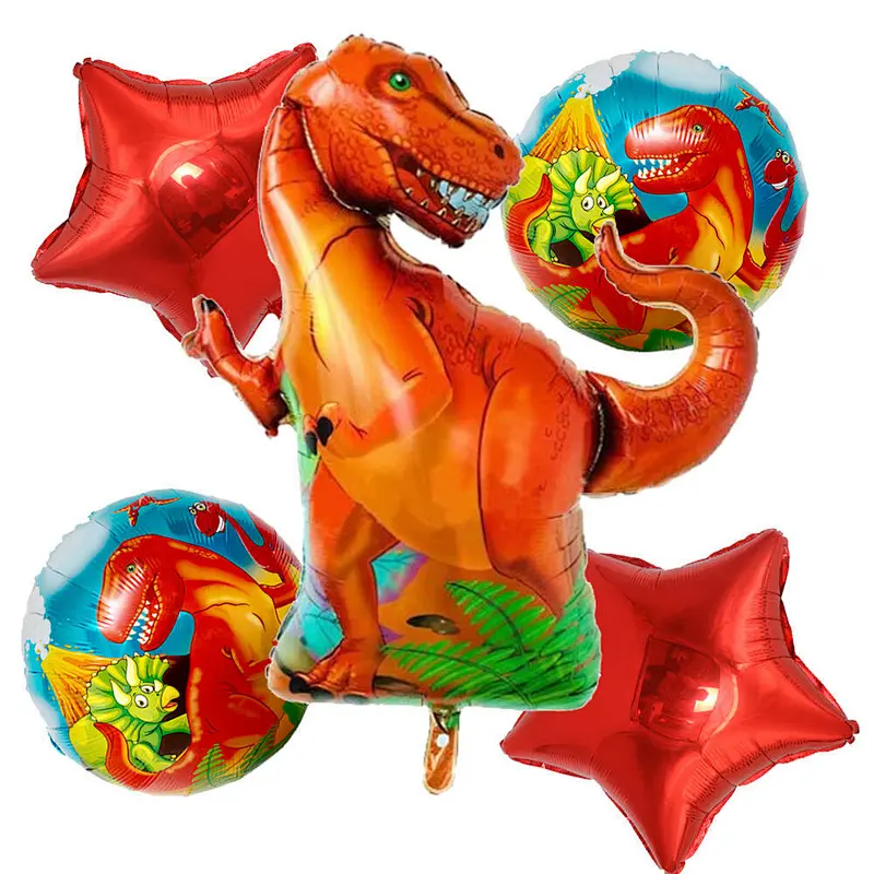 Large Dinosaur Foil Balloons Set Boys Animal Balloons Set Children Dinosaur Theme Birthday Party Decoration Supplies