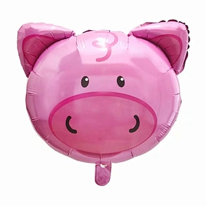 Mini Medium Large Size Animal Head Helium Foil Balloon Cartoon Animal Shape Birthday Party Balloon