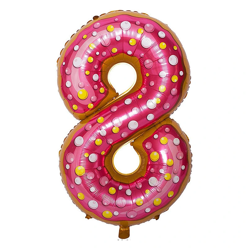 30 Inch Donut Number Helium Foil Balloons Baby Shower Birthday Party Decoration Globos