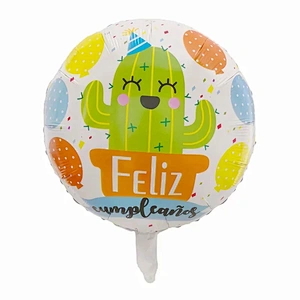 New Design 18 Inch Birthday Party Decoration Balloon Spanish Happy Birthday Foil Balloon