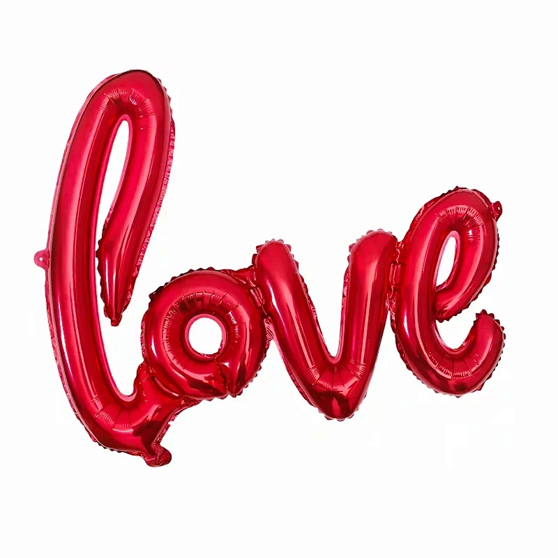 Hot Sale Wedding Decoration Balloons Large Size 40 Inches Conjoined Love Letters Foil Balloon