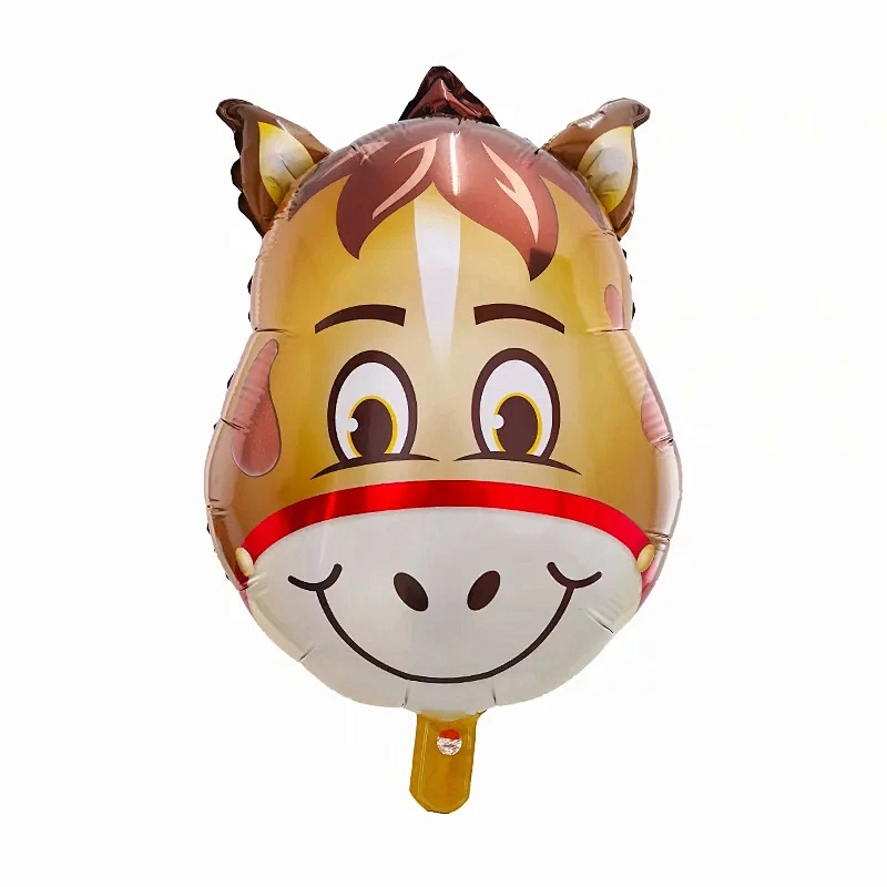 Mini Medium Large Size Animal Head Helium Foil Balloon Cartoon Animal Shape Birthday Party Balloon