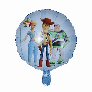 5PCS Cartoon Buzz Lightyear Foil Balloon Set With 18 Inch Star Foil Balloon Kids Birday Party Decoration Globos