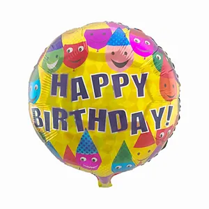 18 inch happy birthday globos aluminum foil helium mylar balloon wholesale children's birthday party decoration balloon supplies