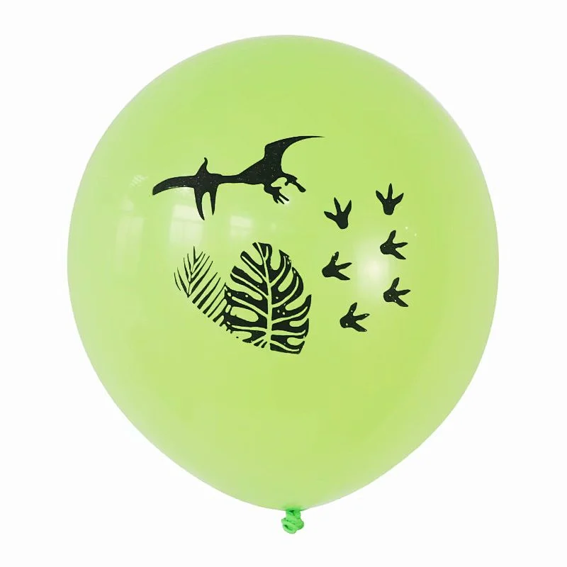 New Design 12 Inch Green Dinosaur Printing Latex Balloons Dinosaur Theme Kids Birthday Party Decoration Globos