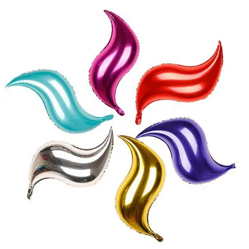 24 Inch Party Decoration Aluminum Foil Balloon S Shape Solid Color Decoration Mylar Foil Balloons Wholesale