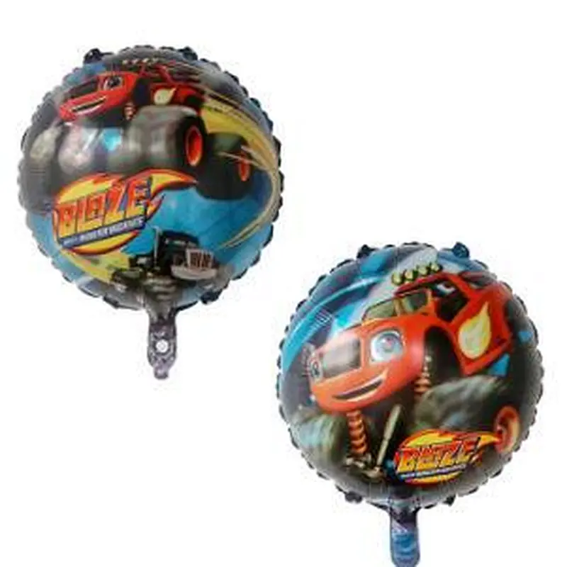 Large Flame Truck Blaze Super Shape Foil Balloon Vehicle balloons for kid's birthday party Decoration Globos