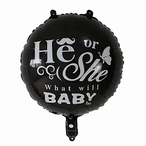 Wholesale 18 Inch Baby Shower Decoraion Balloon Round Shape Baby Gender Reveal Boy or Girl Balloos