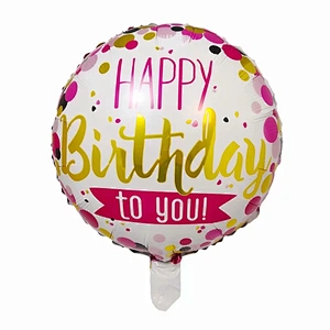 18 inch happy birthday globos aluminum foil helium mylar balloon wholesale children's birthday party decoration balloon supplies