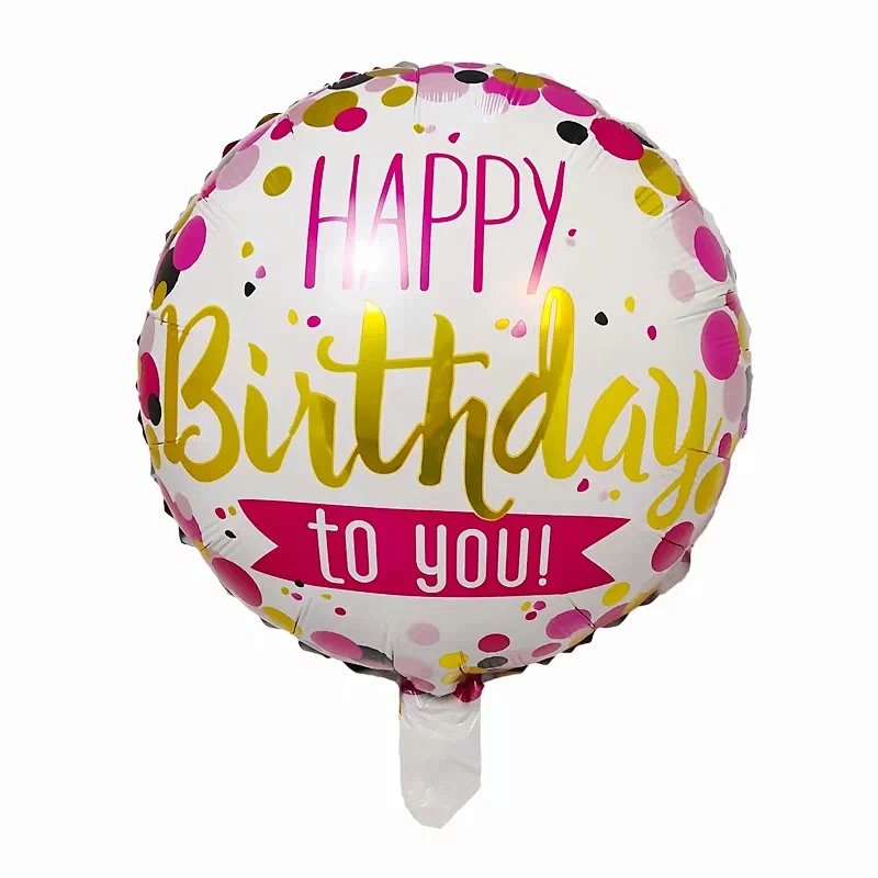 18 inch happy birthday globos aluminum foil helium mylar balloon wholesale children's birthday party decoration balloon supplies