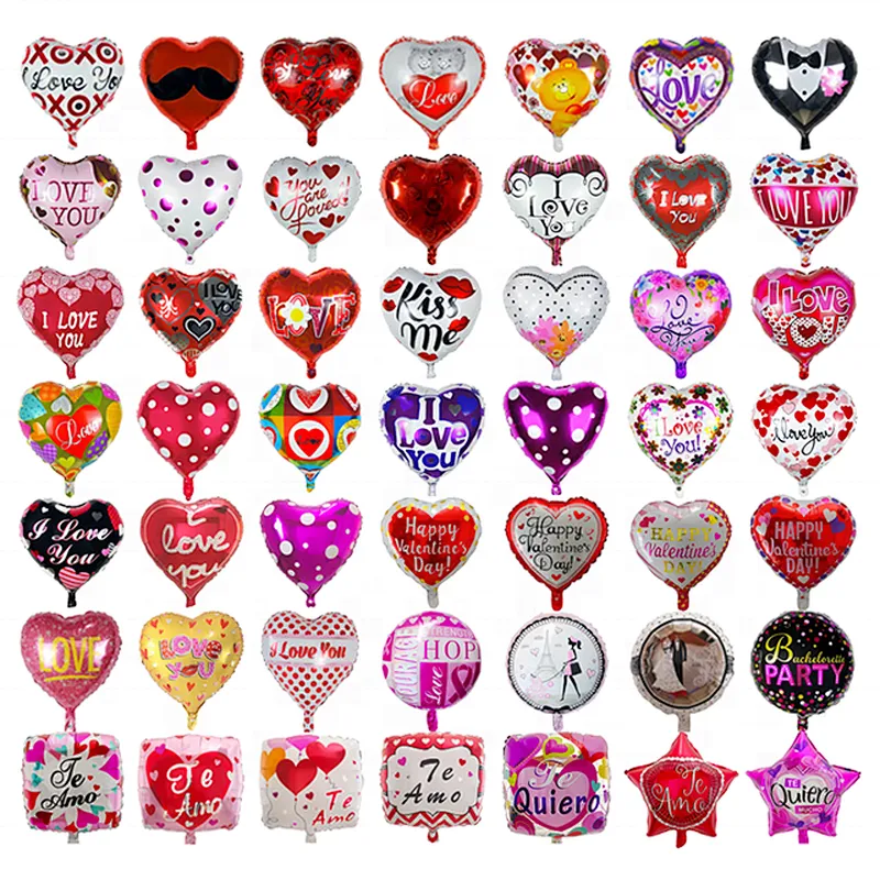 18inch heart shape love spanish Te Amo helium mylar foil balloons globos Valentine's Day balloons party wedding decoration