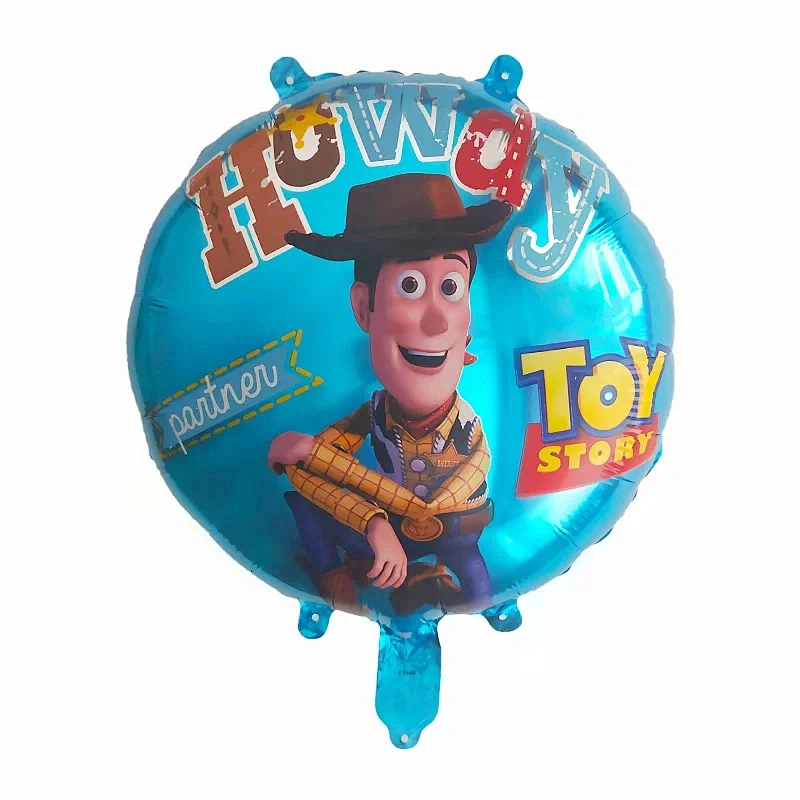 5PCS Cartoon Buzz Lightyear Foil Balloon Set With 18 Inch Star Foil Balloon Kids Birday Party Decoration Globos