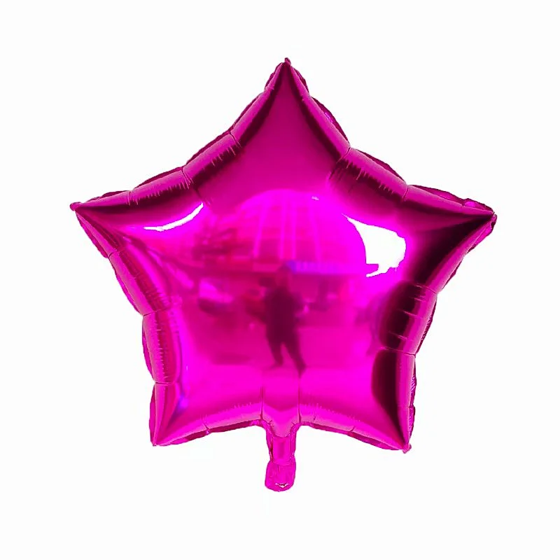 18 inch pure color five-pointed star helium foil balloons wedding party decoration star globos logo custom ballons wholesale